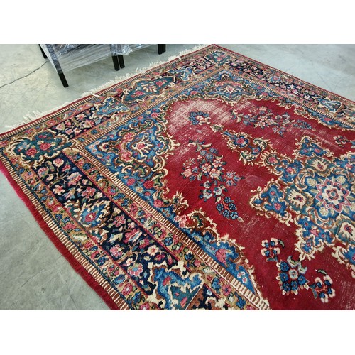 183 - Hand Woven Kirman Persian Carpet, (Approx. 3m x 2m), with Bold Floral Designed Medallion with Decora... 