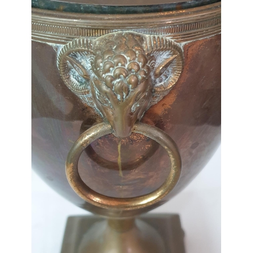 140 - Believed to Regency Copper & Brass Samovar (Un-Tested), (H37cm & Ø15cm, A/F)