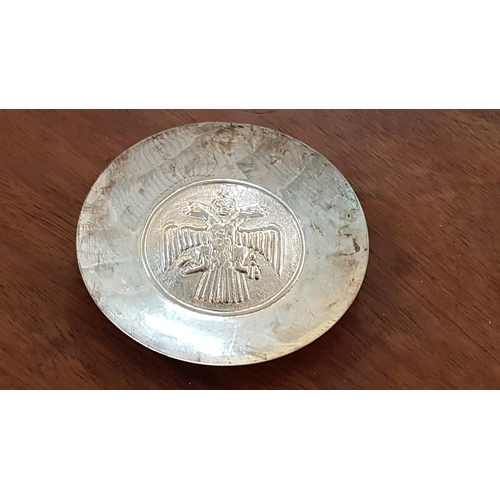 150 - 2 x Silver (.830) Dishes with Double Headed Eagle, Total Weight 87gr (Big Dish Ø11.5cm, Total Weight... 