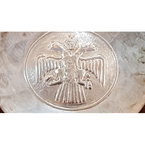 150 - 2 x Silver (.830) Dishes with Double Headed Eagle, Total Weight 87gr (Big Dish Ø11.5cm, Total Weight... 