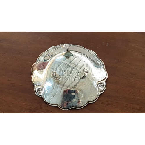 160 - Vintage Style Set of Silver (.830) Matching Sweets Bowls with Floral Pattern and Decorative Legs, To... 