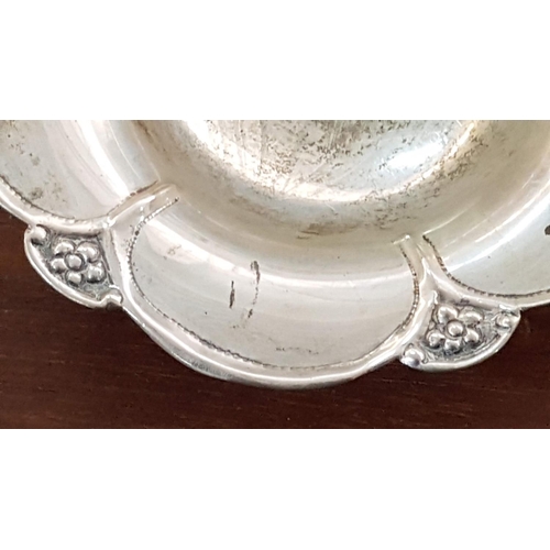 160 - Vintage Style Set of Silver (.830) Matching Sweets Bowls with Floral Pattern and Decorative Legs, To... 