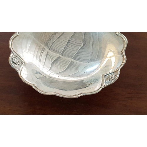 160 - Vintage Style Set of Silver (.830) Matching Sweets Bowls with Floral Pattern and Decorative Legs, To... 