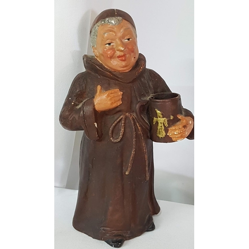 177 - Vintage Ceramic Figurine of Monk with Large Beer Stein (H:20cm)