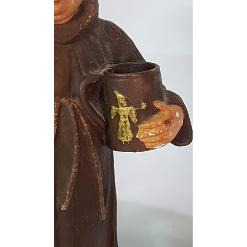 177 - Vintage Ceramic Figurine of Monk with Large Beer Stein (H:20cm)