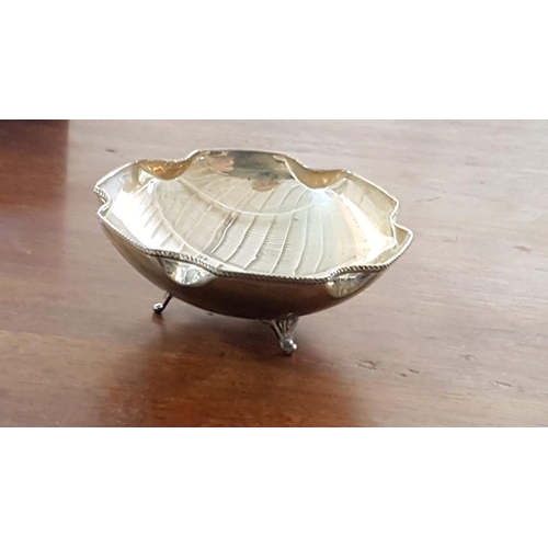 185 - Vintage Style Silver (.830) Bowl with Decorated Legs and Rim waves (Ø11cm x H:4.5cm) Total Weight 57... 