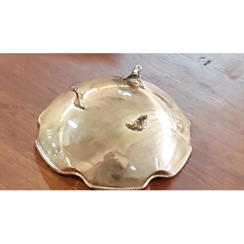 185 - Vintage Style Silver (.830) Bowl with Decorated Legs and Rim waves (Ø11cm x H:4.5cm) Total Weight 57... 