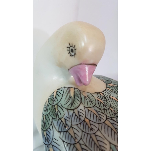 253 - Vintage, Circa 1950's Ceramic WBI China Dove, Pastel Ceramic Figurine (H:16cm)