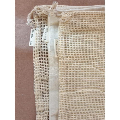 28 - Organic Cotton Bags in Various Sizes and Pattern (2 x Small 24cm x 20cm, 2 x Medium 29cm x 25cm and ... 