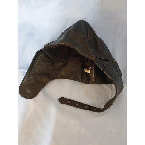 147 - Mil-Tec Leather Flights Aviator Hat (Leather / Baumwolle) Size M