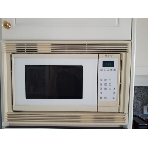 96 - Microwave Neff White Integrated (38cm) *Working when Lotted*