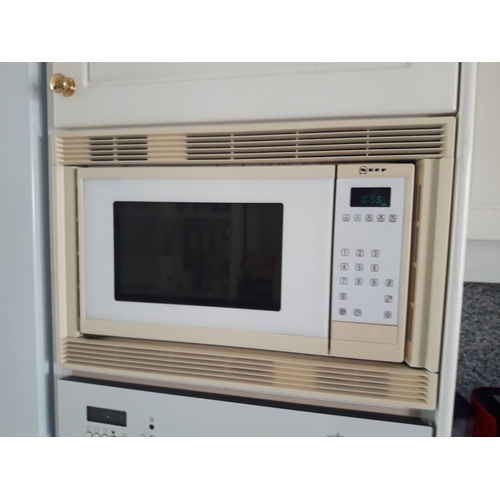 96 - Microwave Neff White Integrated (38cm) *Working when Lotted*