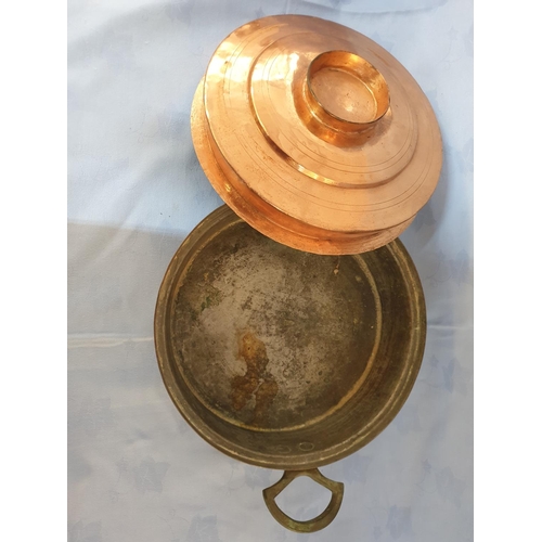 271 - Antique Cypriot Copper Cooking Pot / Pan with Lid (Stamped)