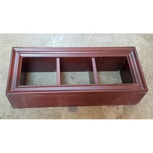 69 - Set of Matching Wooden Dark Burgundy  Cube Wall Shelves / Storage (61 x 25.5 x 15cm each)