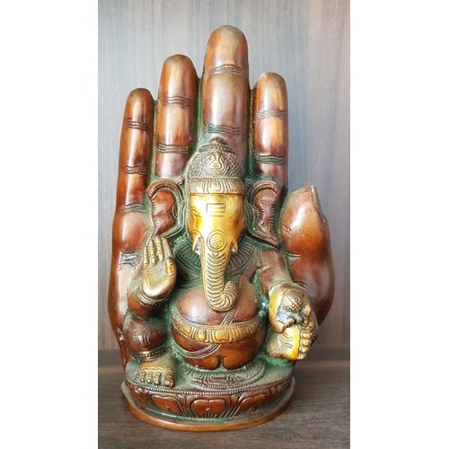 77 - Heavy The Ganesha Hindu God Metal Probably Copper (?) Figurine (H:23cm)