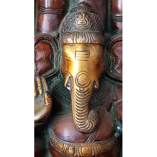 77 - Heavy The Ganesha Hindu God Metal Probably Copper (?) Figurine (H:23cm)