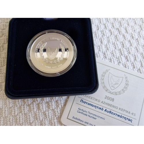 110A - Cyprus €5 (Five Euro) Silver Proof Coin 