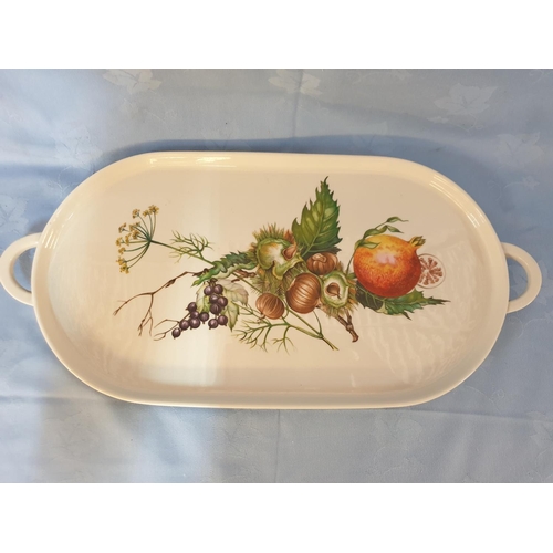 154 - Villeroy & Boch Septfontaines Oblong Porcelain Twin Handles Tray (36 x 19.5cm)