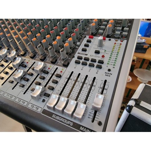 130A - Behringer Xenyx QX 2442USB 24 Channel Mixer, Together with Thomann Heavy Duty flight Case, Mighty Br... 