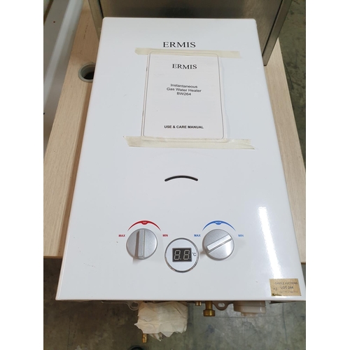 244 - Ermis Instantaneous Gas Water Heater BW264 (Un-Tested) with Aluminum Wall Cover