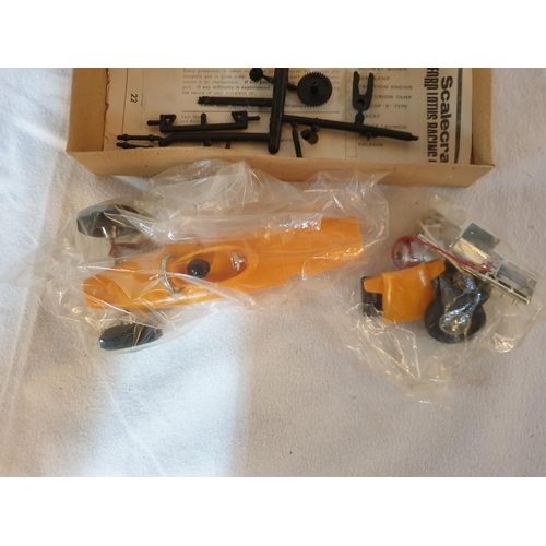 364 - 2 x Vintage Scalecraft Ford Lotus Motorsized Kit, Snap Together 1970's Era