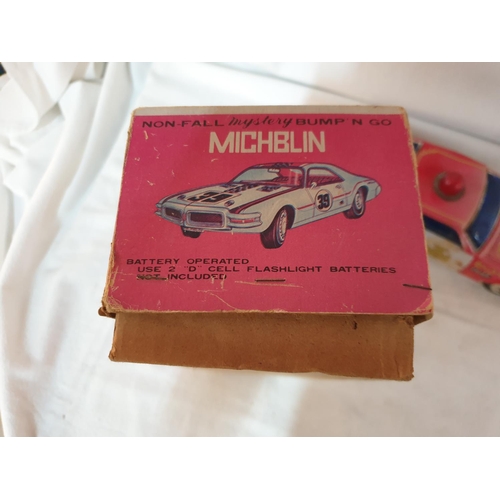 365 - Vintage Mitchblin Non - Fall Mystery, Pump & Co Battery Operated Car SC201 + Scalecraft Lotus