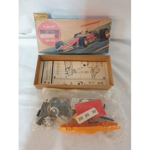 365 - Vintage Mitchblin Non - Fall Mystery, Pump & Co Battery Operated Car SC201 + Scalecraft Lotus