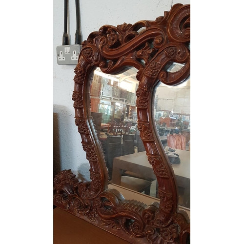 3 - Large Vintage Victorian Style Wall Mirror with Carved Frame (41 x 260cm)