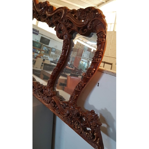 3 - Large Vintage Victorian Style Wall Mirror with Carved Frame (41 x 260cm)