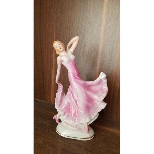 12 - 3 x Royal Worcester Porcelain Figurines H:16cm each, Coalport H:19.5cm and One Other H:15cm