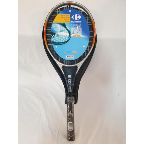 173A - Set of 4 x Tennis Racket with Case (Carrefour Top Life 100% Alluminium) 305gr each, Un-Used