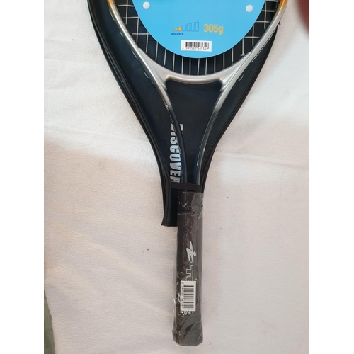 173A - Set of 4 x Tennis Racket with Case (Carrefour Top Life 100% Alluminium) 305gr each, Un-Used