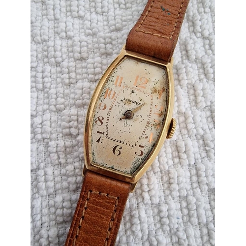 229A - Antique 18ct Gold Longines Wrist Watch, Circa 1920's with Manual Wind Adjustable Movement ** Running... 