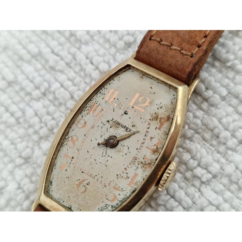 229A - Antique 18ct Gold Longines Wrist Watch, Circa 1920's with Manual Wind Adjustable Movement ** Running... 