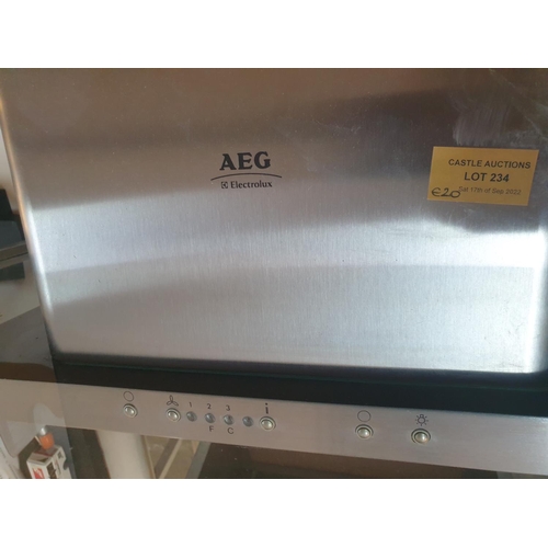 234 - Cooker Hood AEG, Electrolux D18610M (Modern / Chrome), (Un-Tested, A/F, Missing Panel)