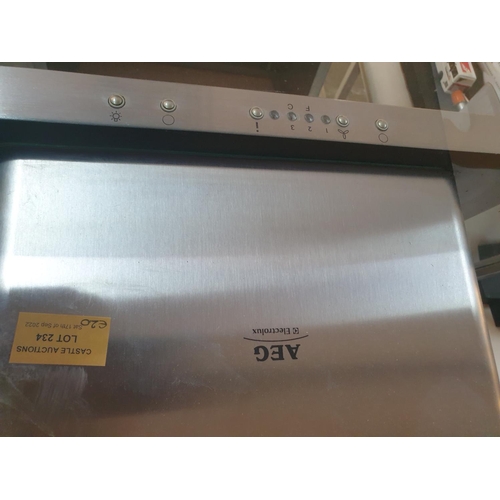 234 - Cooker Hood AEG, Electrolux D18610M (Modern / Chrome), (Un-Tested, A/F, Missing Panel)