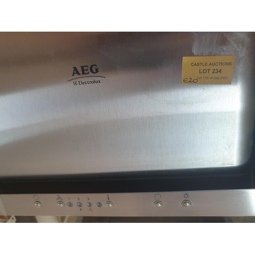 234 - Cooker Hood AEG, Electrolux D18610M (Modern / Chrome), (Un-Tested, A/F, Missing Panel)