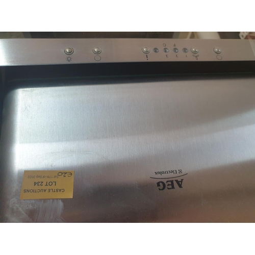 234 - Cooker Hood AEG, Electrolux D18610M (Modern / Chrome), (Un-Tested, A/F, Missing Panel)