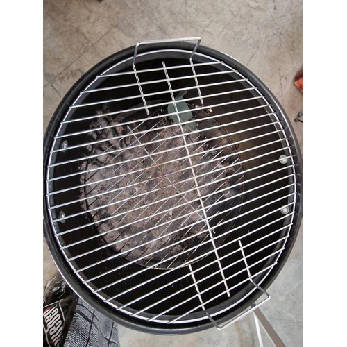 85 - Round Barbeque Together with Qty of Charcoal