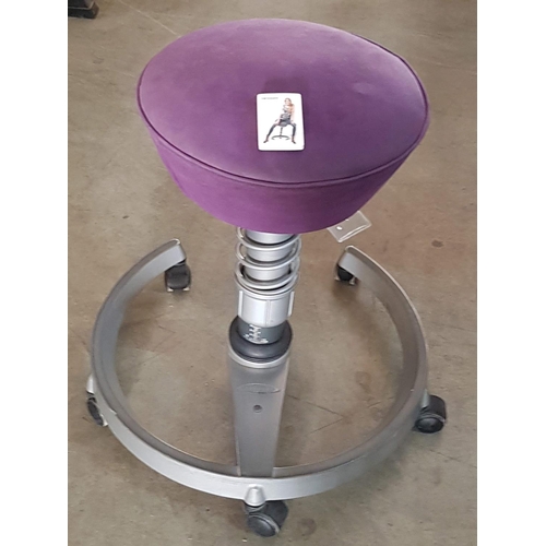 521 - Aeris Swopper Titanium Classic Purple Adjustable Orthopedic Stool