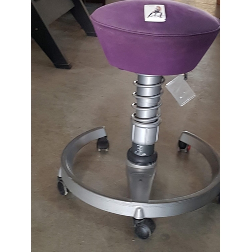 521 - Aeris Swopper Titanium Classic Purple Adjustable Orthopedic Stool