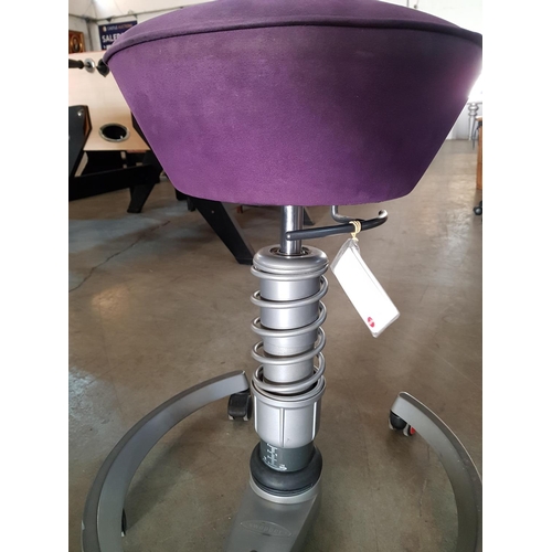 521 - Aeris Swopper Titanium Classic Purple Adjustable Orthopedic Stool