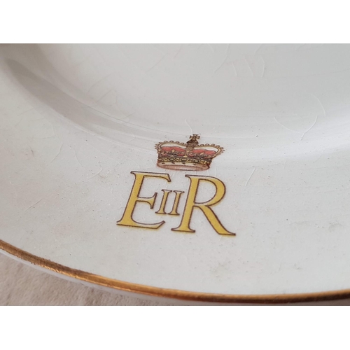 80A - Royal Memorabilia Coronation of Queen Elizabeth II Cup with Saucer and Dessert Plate (Victoria Potte... 