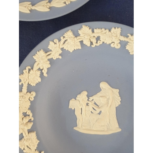 3 - Boxed Wedgwood Blue & White Jasperware Plate (24cm) Plus 8 x Other Matching Pieces