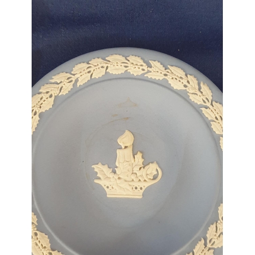 3 - Boxed Wedgwood Blue & White Jasperware Plate (24cm) Plus 8 x Other Matching Pieces