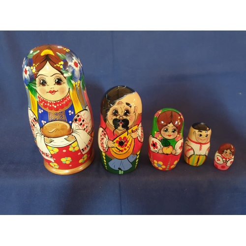 38 - 6 x Matryoshka Nesting Dolls (5x5+1x4)