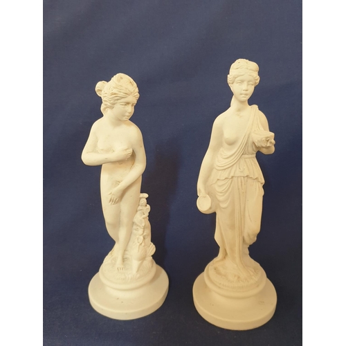 90 - 4 x Grecian Figurines 