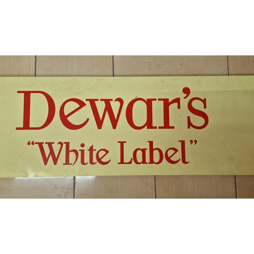 826 - Plastic Advertising Sign for 'Dewar's White Label', (Approx. 100 x 25cm)