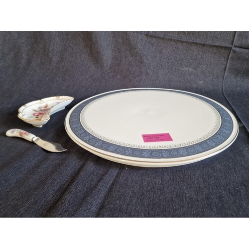 106 - Royal Doulton 'Sherbrooke' (No. H.5009) Round Cake Plate (Approx. Ø: 28cm), Together with Royal Crow... 