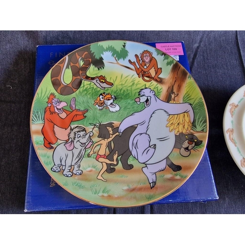 109 - 2 x Collectable Plates; Walt Disney 'The Jungle Book' from Cartoon Classics Series by Kenleys Ltd, i... 